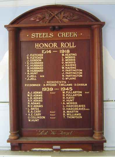 Steels Creek Honor Roll