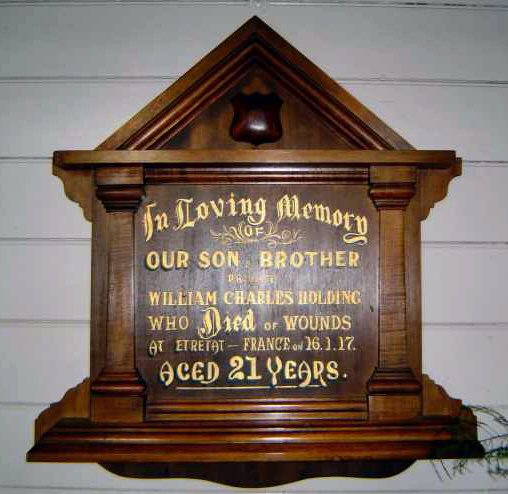Holding Memorial Plaque